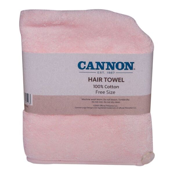 Plain Hair Towel; (22x65)cm, Light Pink