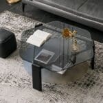 Coffee Table: (104x91x40)cm, Black