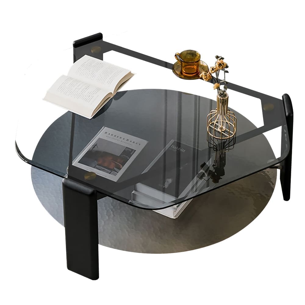 Coffee Table: (104x91x40)cm, Black