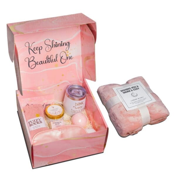 Bath Gift Hamper/Box; (27x26x15)cm, Pink