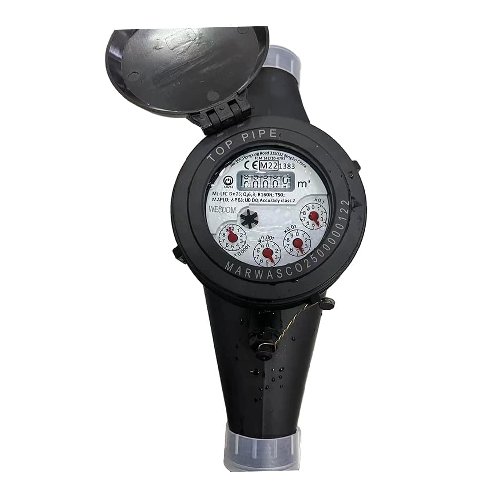 Top-Pipe Water Meter: Multi Jet Liquid Filled Type-R160: PN16 DN20