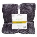 Plain Flannel Blanket; (150x200)cm, Dark Grey