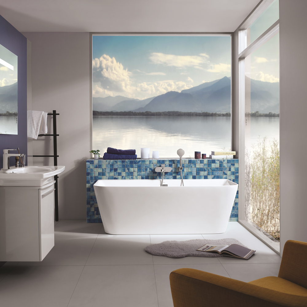 BWHDRZZZ18_NA_1 Slim Seamless: Freestanding Bath Tub; (170x80)cm, White - Image 1