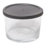 Food Container Set With Locked Lid, Clear/Grey