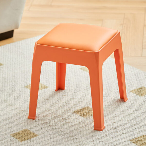 PP Stool With Cushion; (32x32x120)cm, Orange