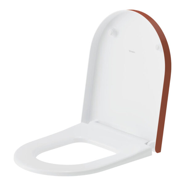 Duravit Millio: Soft Closing Seat Cover  With Hinges, White/ Brown