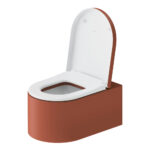 Duravit Millio: Soft Closing Seat Cover  With Hinges, White/ Brown