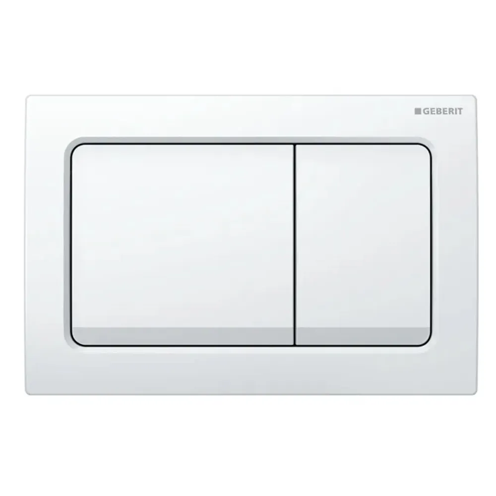 Geberit: Actuator Plate; Alpha 01 For Dual Flush, White/Glossy