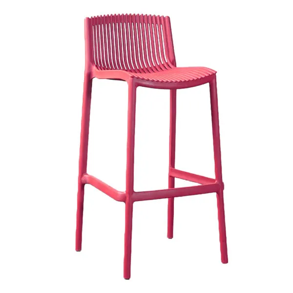 High Bar Chair, (62x51x114)cm, Red