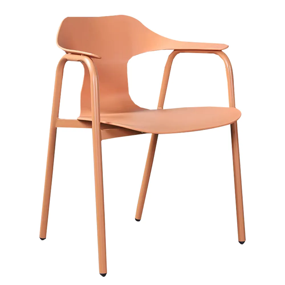 Dining Chair With Steel Frame; (59x55x75)cm, Orange