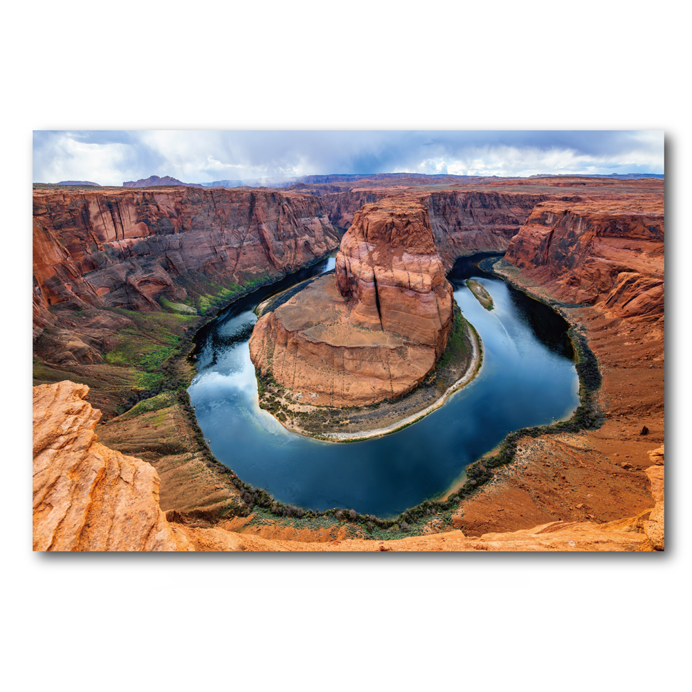 Horseshoe Bend Printed Painting + Frame; (100x150)cm, Brown