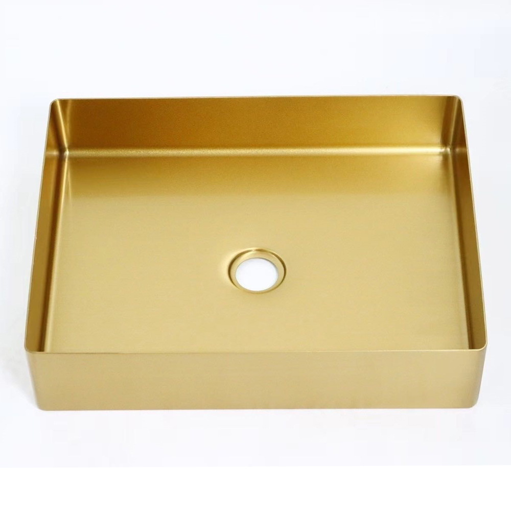 Stainless Steel Kitchen Sink: Single Bowl + Waste; (47x36x13)cm (1.0mm), Nano Gold