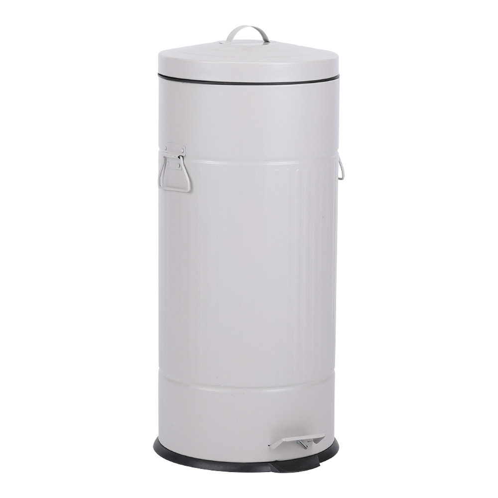 Benny Soft Close Step Bin, 30Lts; (29x29x69.8)cm, Light Grey