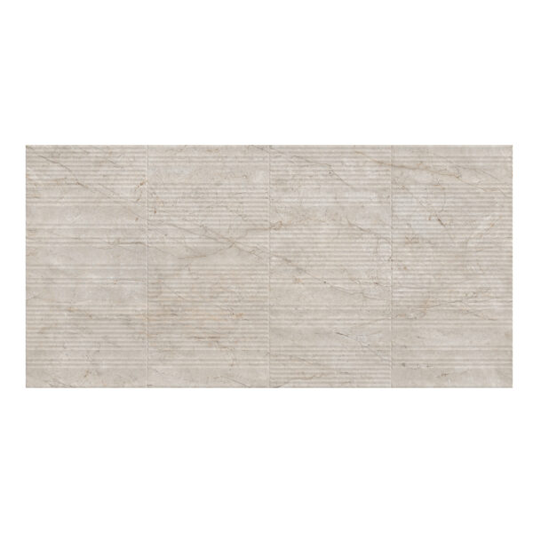 Roots Silver: Matt Porcelain Decor Tile; (60.0x120.0)cm