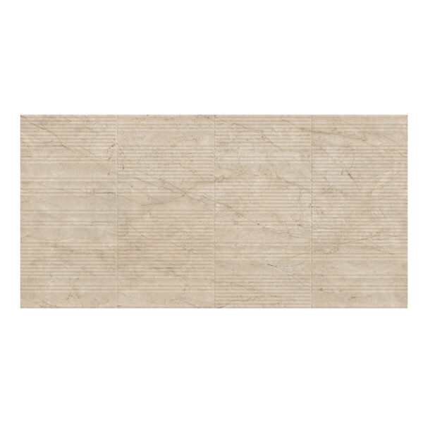 Roots Beige: Matt Porcelain Decor Tile; (60.0x120.0)cm