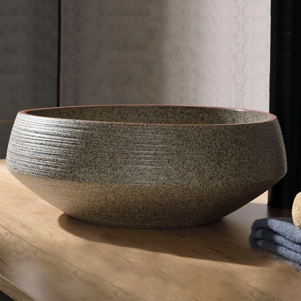 Tapis: Art Countertop Washbasin; (39x39x14)cm, Brown