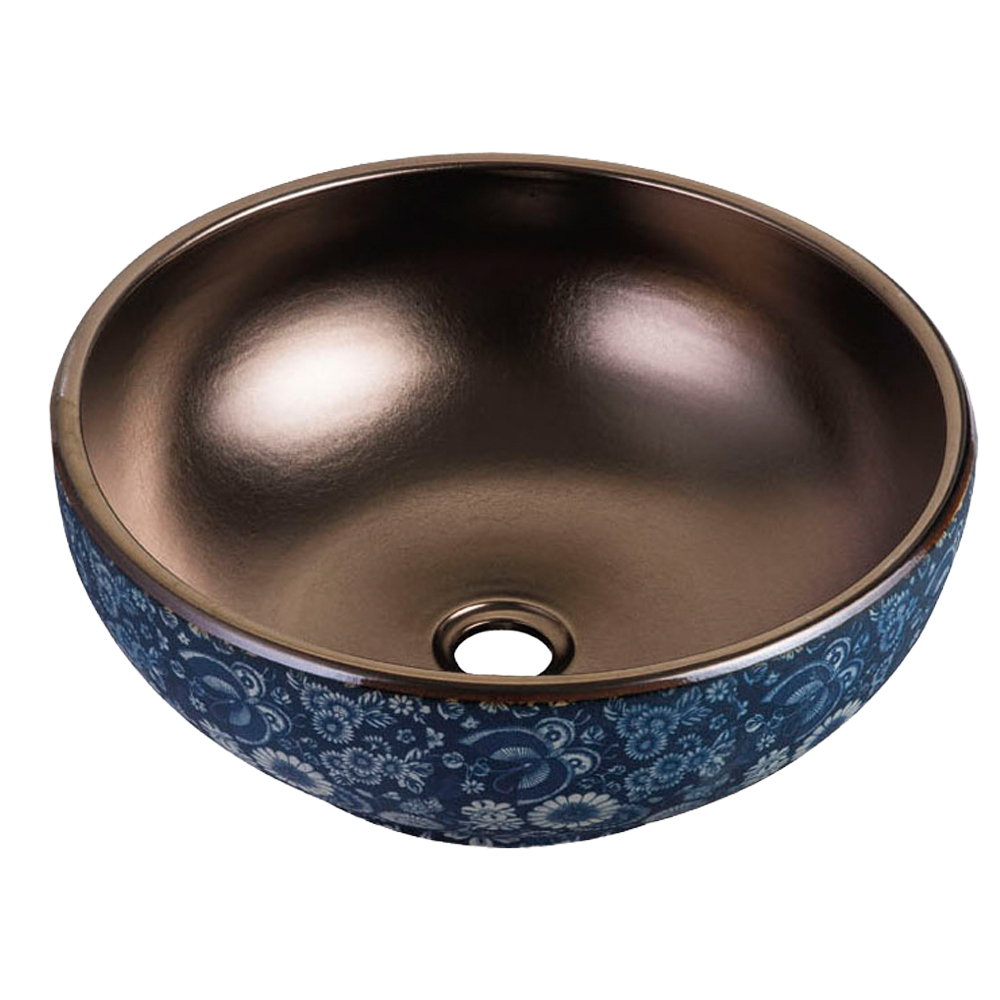 Tapis: Art Countertop Washbasin; (45x45x17.5)cm, Blue