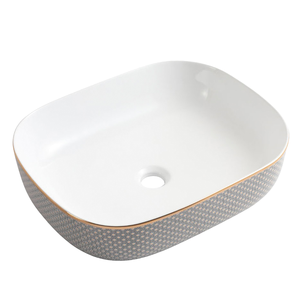 Tapis: Art Countertop Washbasin; (49x39.5x13.5)cm, Grey