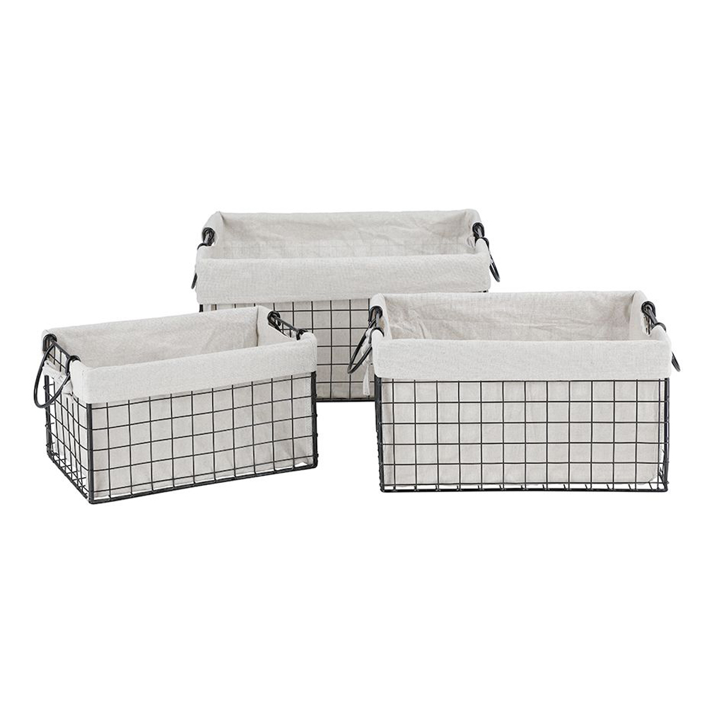 Choppa Iron Basket Set, 3pcs, Black/White