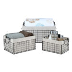 Choppa Iron Basket Set, 3pcs, Black/White