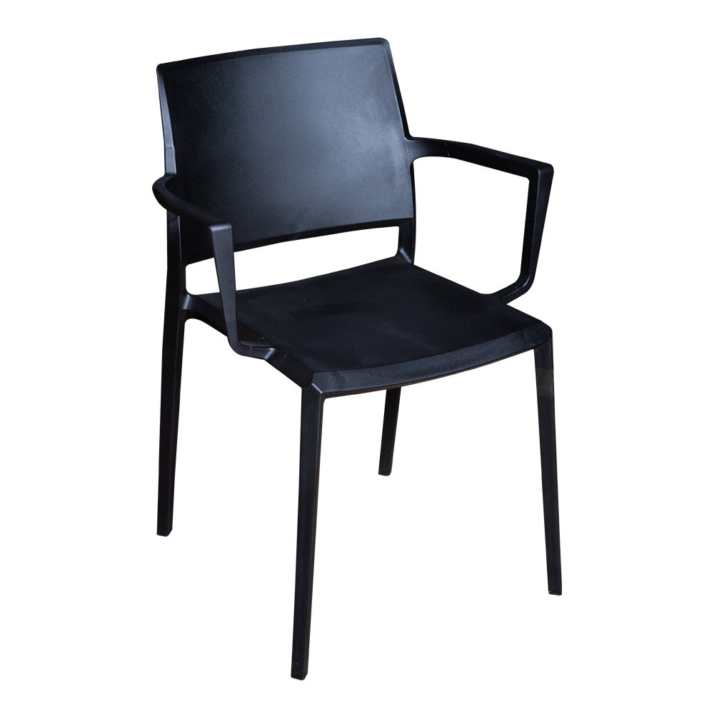 Dining Chair With Armrest; (48x52x80)cm, Black