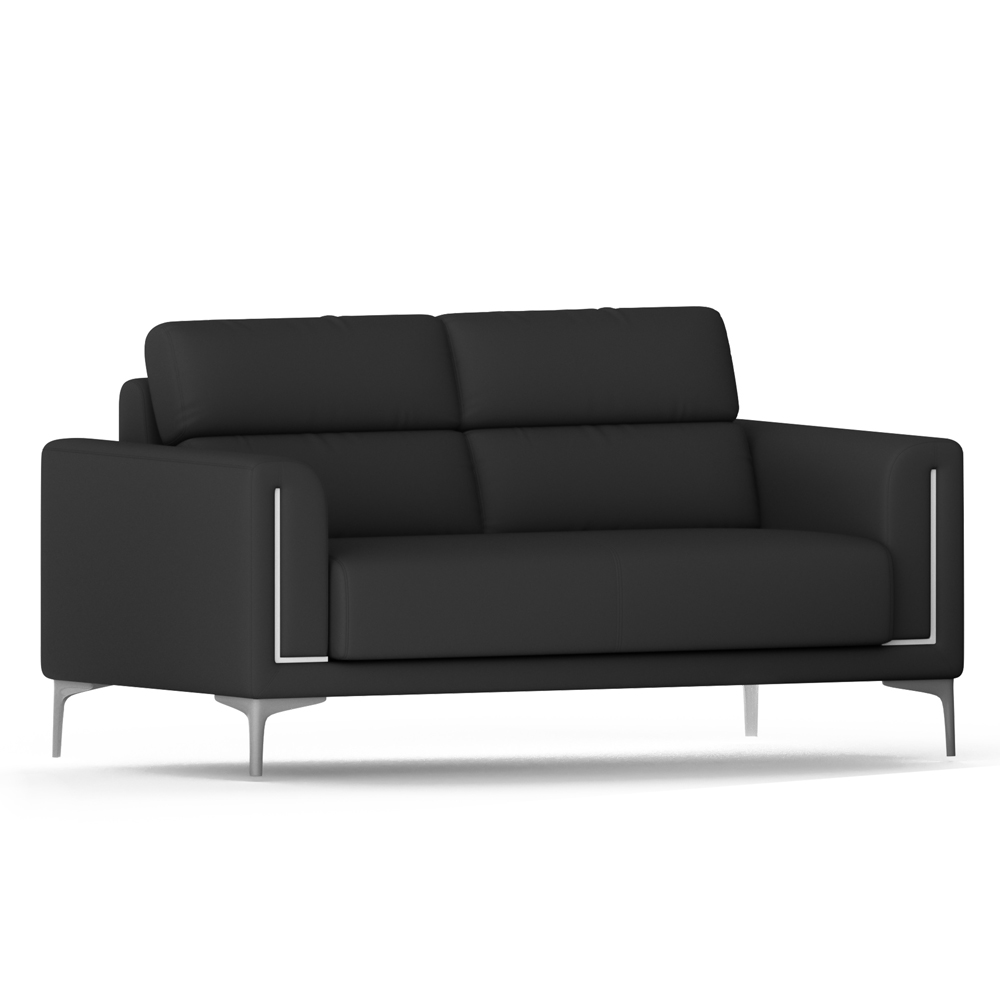 PU Sofa Set; 2-Seater, (143x84x85)cm, Black 1 PU Sofa Set; 2-Seater, (143x84x85)cm, Black