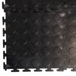 PVC Interlocking Floor Mat; 1000x1000mm (Pack=25pcs; 200x200mm), Black