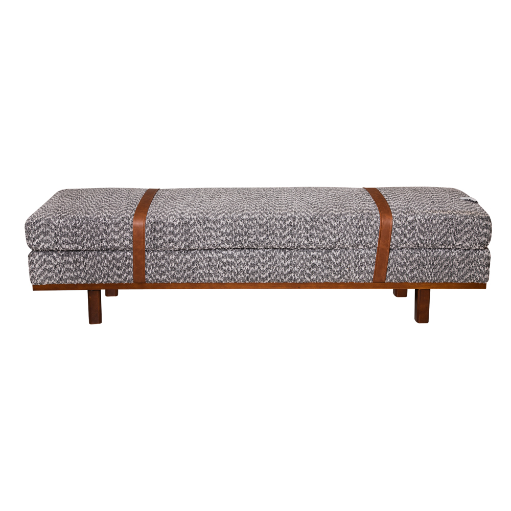 Fabric Long Bench; (150x50x45)cm, Black