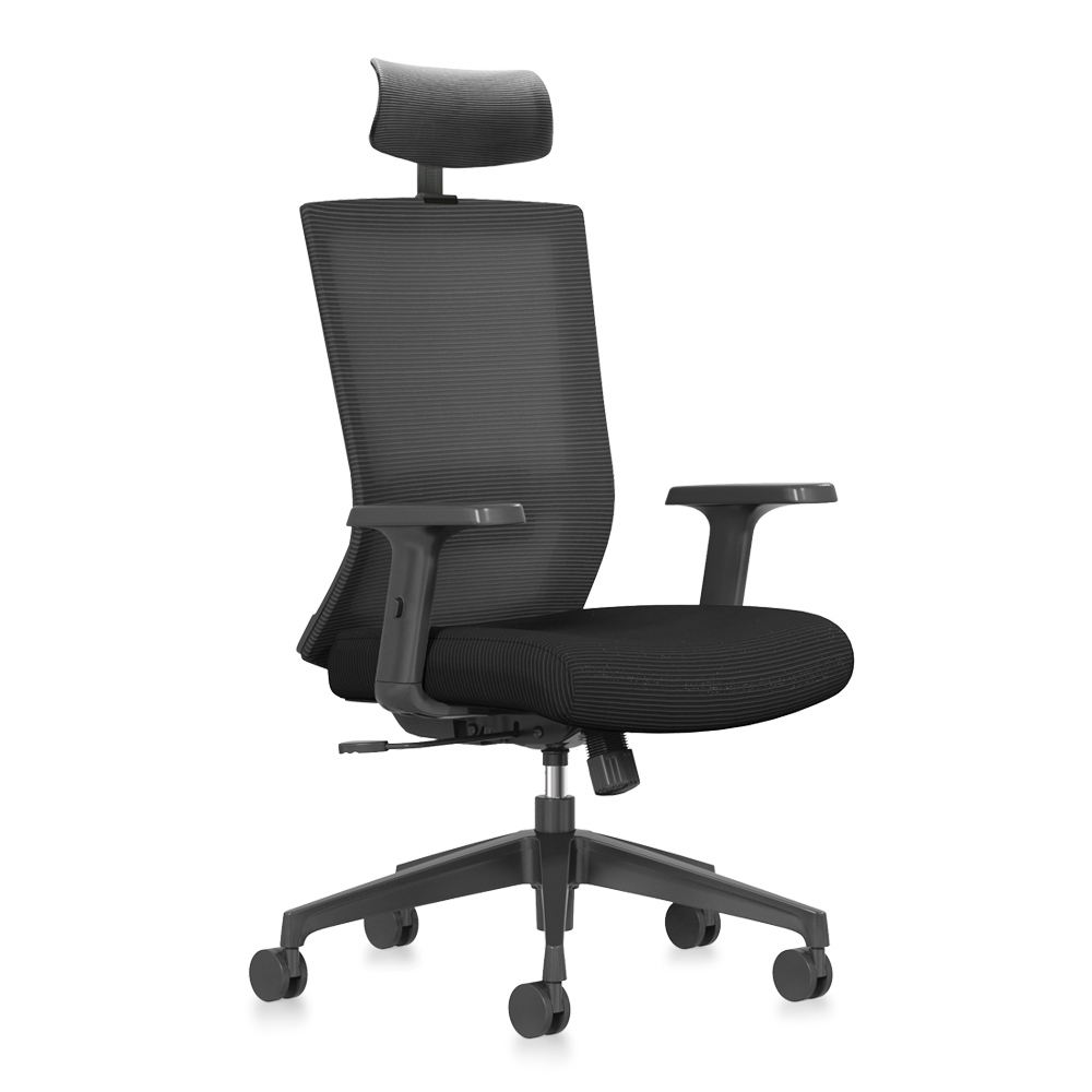 Sunon: High Back Office Chair: Fabric/ Mesh; (66x56x100.5)cm