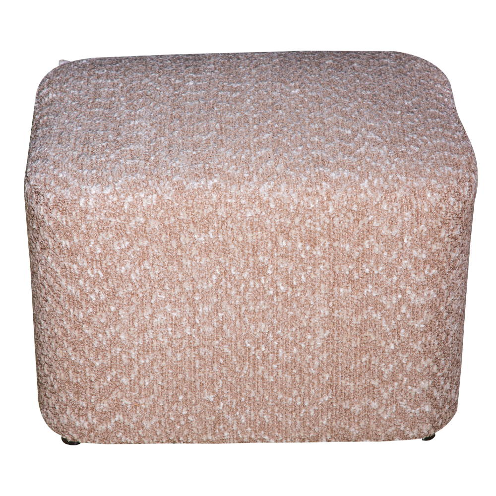 Fabric Pouf; (57x46x40)cm, Beige/Taupe