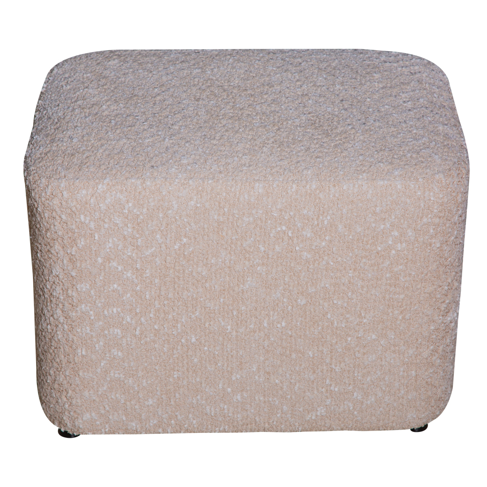 Fabric Pouf; (57x46x40)cm, Beige