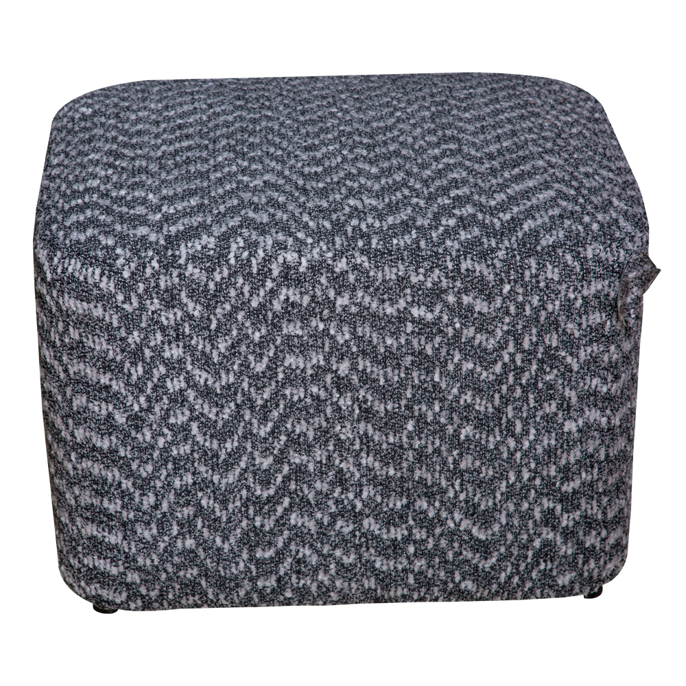 Fabric Pouf; (57x46x40)cm, Black