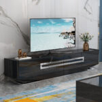 TV Cabinet;  (200x40x40)cm, Glossy Black