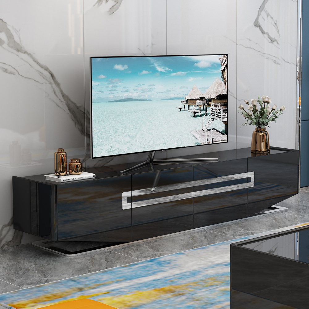 TV Cabinet;  (200x40x40)cm, Glossy Black