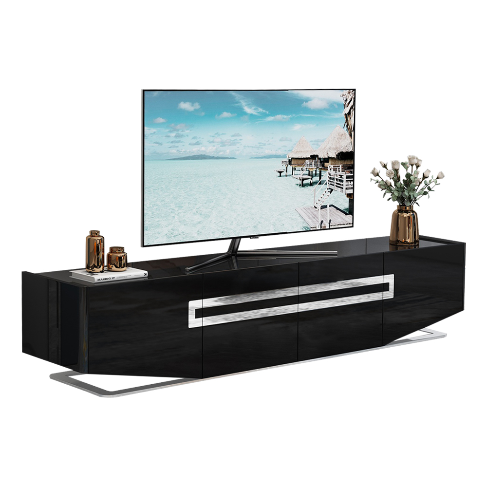 TV Cabinet;  (200x40x40)cm, Glossy Black