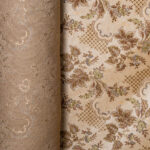 Belcanto: Verstraete Velvet Floral Upholstery Fabric; 140cm, Brown