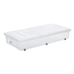 Under Bed Storage Box; (95.6x46.4x17.1)cm, Clear/White